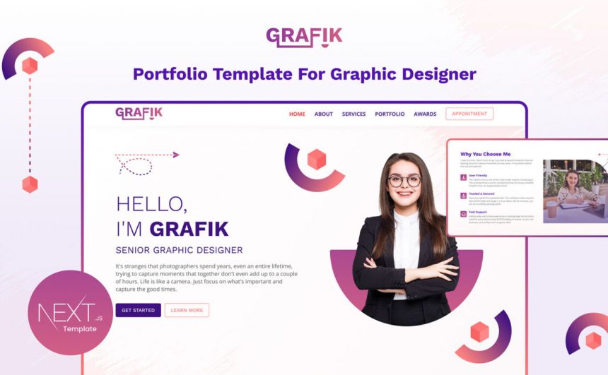 Graphic Designer Next.Js Portfolio Template