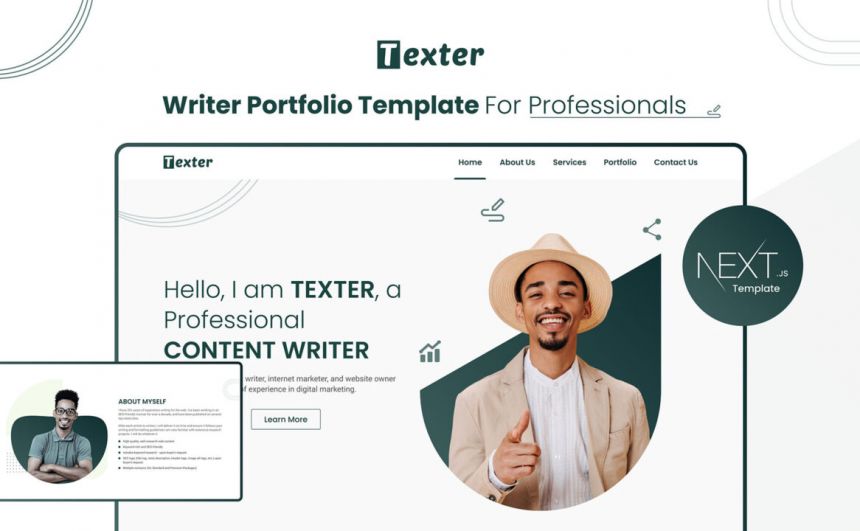 Writer Portfolio NextJs Template