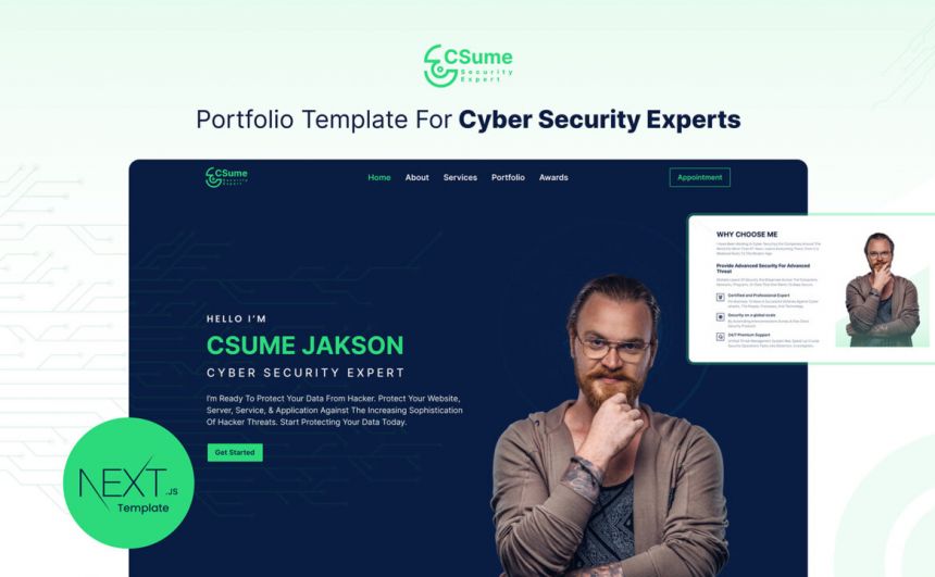 Cyber Security Portfolio Template - Computer Services