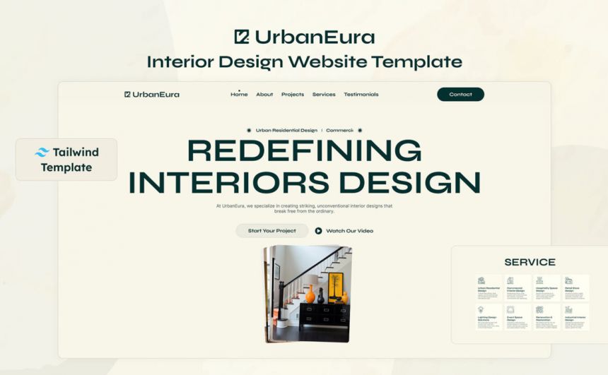 UrbanEura - Premium OnePage Tailwind Interior
