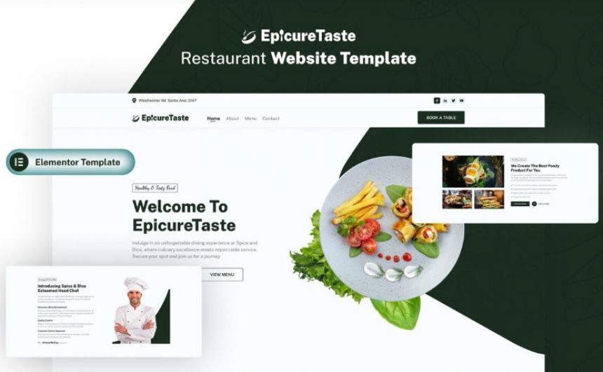 EpicureTaste - Premium Restaurant Elementor W